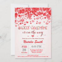 Valentine Baby Shower Einladung Little Sweetheart