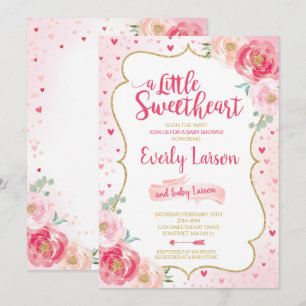 Valentine Baby Shower Einladung Sweetheart Baby