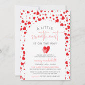 Valentine Baby Shower Einladung Vorlage (Vorderseite)