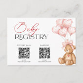 Valentine Baby Shower Registry Card Begleitkarte (Vorderseite)