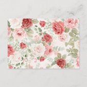 Valentine Baby Shower Registry Card Begleitkarte (Rückseite)