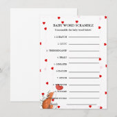 Valentine Baby word Rührei Baby Dusche Karte (Vorne/Hinten)