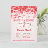 Valentine Babydusche Einladung Little Sweetheart (Stehend Vorderseite)