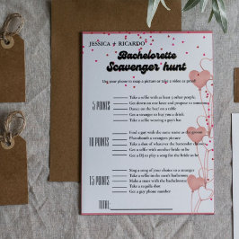 Valentine Bachelorette scavenger jagen Einladung