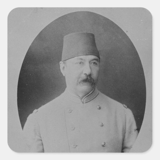 Valentine Baker Quadratischer Aufkleber (Vorderseite)