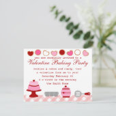 Valentine Baking Party Einladung (Stehend Vorderseite)