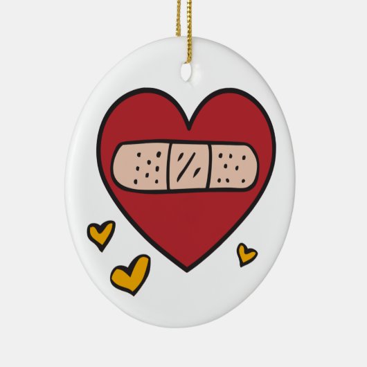 Valentine Band Aid Keramik Ornament (Rechts)