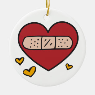 Valentine Band Aid Keramik Ornament