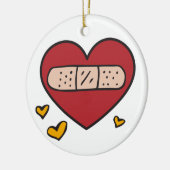 Valentine Band Aid Keramik Ornament (Links)