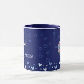 Valentine Baseball Blue Color Cute Tasse (Zentrum)