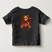 Valentine Be Mine Teddy Bear Red Kleinkind T-shirt (Rückseite)