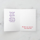 Valentine Beach Scene 5" x 7" geklappte Grußkarte Karte (Innenseite)