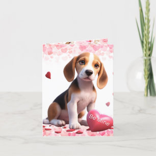 Valentine Beagle Feiertagskarte
