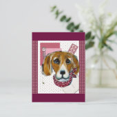 VALENTINE BEAGLE FEIERTAGSPOSTKARTE (Stehend Vorderseite)