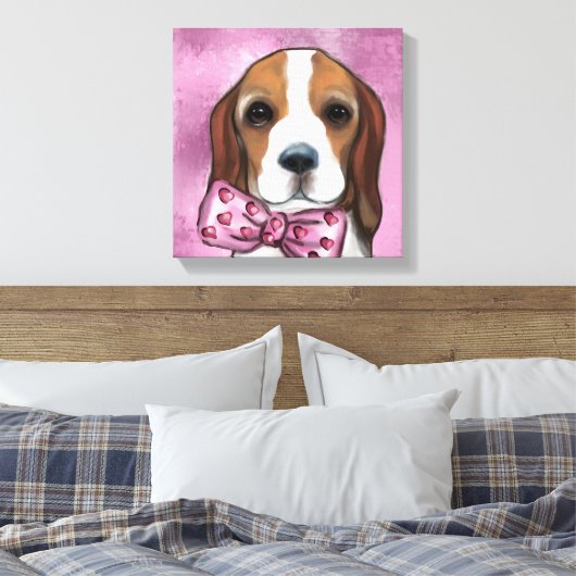 VALENTINE BEAGLE LEINWANDDRUCK (Insitu (Schlafzimmer))