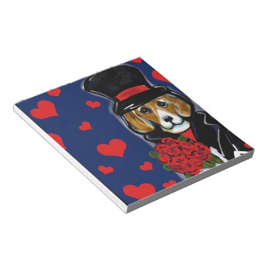 VALENTINE BEAGLE NOTIZBLOCK (angewinkelt)