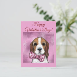 VALENTINE BEAGLE POSTKARTE