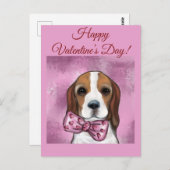VALENTINE BEAGLE POSTKARTE (Vorne/Hinten)