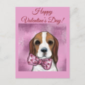 VALENTINE BEAGLE POSTKARTE (Vorderseite)