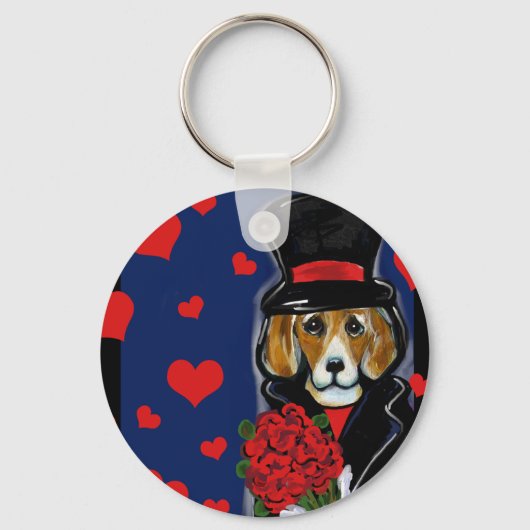 VALENTINE BEAGLE SCHLÜSSELANHÄNGER (Vorderseite)