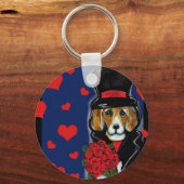 VALENTINE BEAGLE SCHLÜSSELANHÄNGER (Vorderseite)