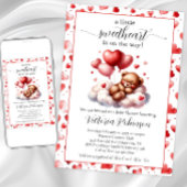 Valentine Bear Baby Dusche Einladung