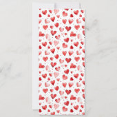 Valentine Bear Baby Showmenü Einladung (Rückseite)