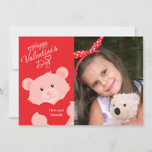 Valentine Bear Foto Card Feiertagskarte