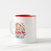 Valentine Bear  Zweifarbige Tasse (Vorderseite Links)
