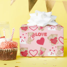 Valentine Bears 10 cm x 2,5 m Wrapping Paper Geschenkpapier