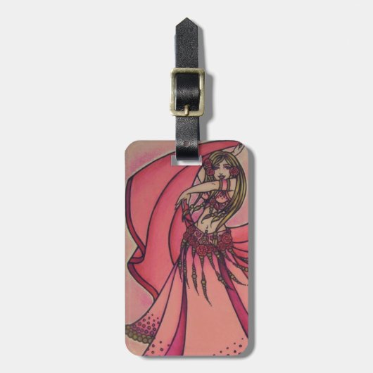 Valentine Belly Dancer Gepäckanhänger (Vorderseite vertikal)