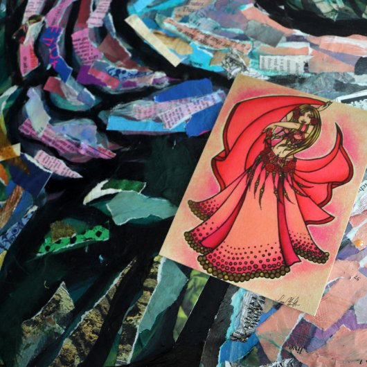 Valentine Belly Dancer Postkarte