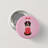 Valentine Bernese Mountain Dog Button (Vorne & Hinten)