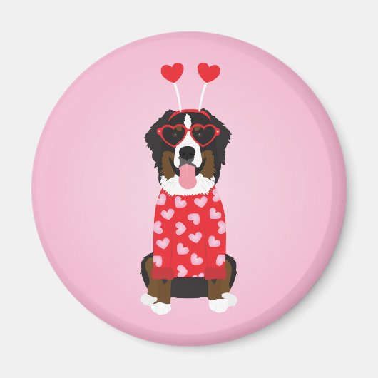 Valentine Bernese Mountain Dog Magnet (Vorne)