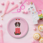 Valentine Bernese Mountain Dog Pappteller (Party)