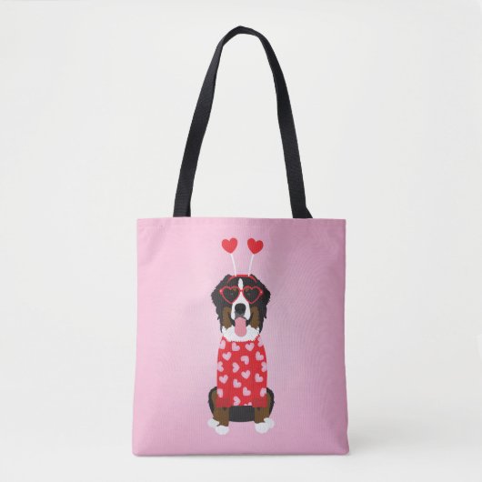 Valentine Bernese Mountain Dog Tasche (Vorderseite)