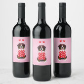 Valentine Bernese Mountain Dog Weinetikett (Flaschen)