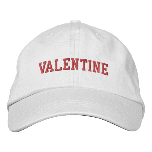 Valentine Bestickte Baseballkappe (Vorderseite)