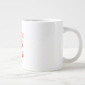 Valentine Better Together Nurse Pink Bow Modern De Jumbo-Tasse (Rechts)