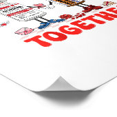 Valentine Better Together Nurse Pink Bow Modern De Poster (Ecke)