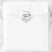 Valentine Bicycle Runder Aufkleber (Tasche)
