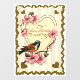 Valentine Bird Window Cloning Fensteraufkleber