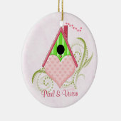Valentine Birdhouse Ornament mit Hintergrund (Rechts)
