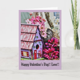 Valentine Birdhouse Still life Feiertagskarte