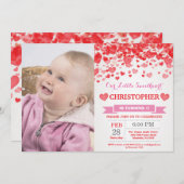 Valentine Birthday Our Little Sweetheart Einladung (Vorne/Hinten)