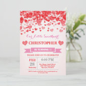 Valentine Birthday Our Little Sweetheart Einladung (Stehend Vorderseite)
