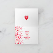 Valentine Birthday Red Confetti Herz geflochten (Innenseite)
