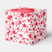 Valentine Birthday Red Confetti Personalisiertes H Geschenkschachtel (Rückseite)