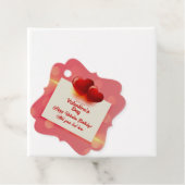 Valentine Birthday With Red Hearts - Romantic Love Geschenkanhänger (Beispiel)