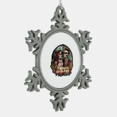 Valentine bis zum Tod tun uns Teil Classic Schneeflocken Zinn-Ornament (Links)